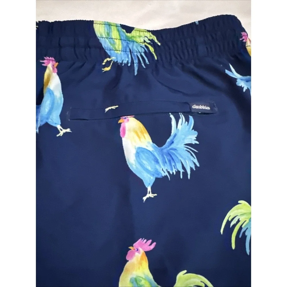 Chubbies Swim Trunks Lot x2 The Fowl Ocean Flowers Men's Size XXL